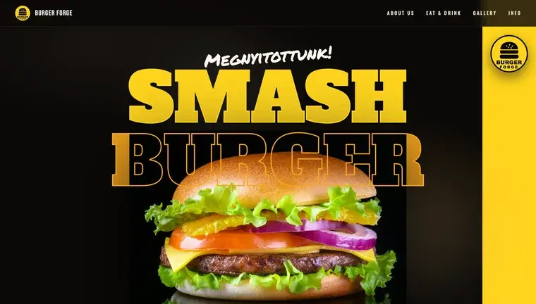 Burger Forge weboldal